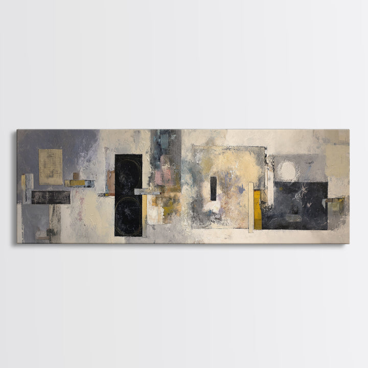 Sophisticated Neutral Abstract Canvas Print, Hotel Art, Beach House Decor, Hotel Decor, Abstract Art, Boutique, HOT-3x1-41