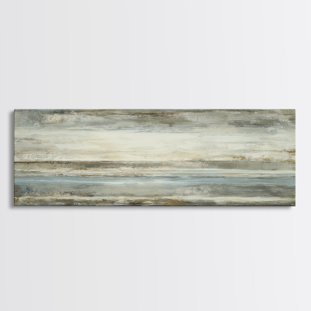 Sophisticated Neutral Abstract Canvas Print, Hotel Art, Beach House Decor, Hotel Decor, Abstract Art, Boutique, HOT-3x1-65