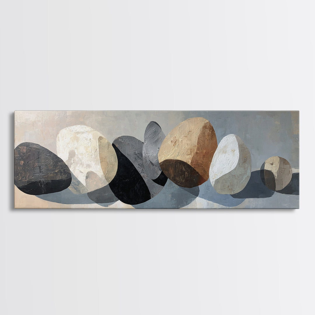 Minimal Sculpture Shapes Canvas Print, Hotel Art, Art, Hotel Decor, Fine Art, Boutique, Printable Art, Living Room Decor, HOT-3x1-76