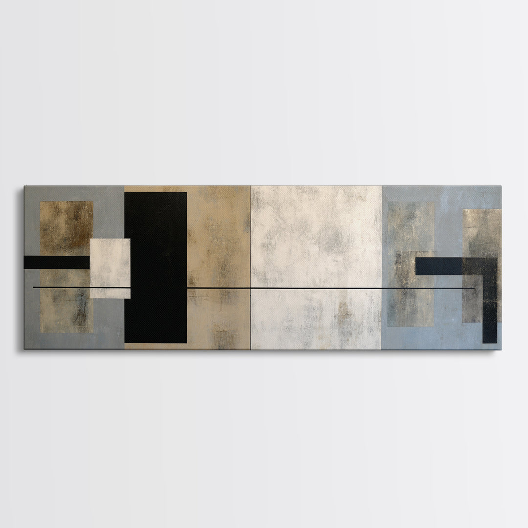 Modern Geometric Composition Canvas Print, Hotel Art, Art Prints, Hotel Decor, Boutique, Modern Wall Art, Wall Sculpture, HOT-3x1-95
