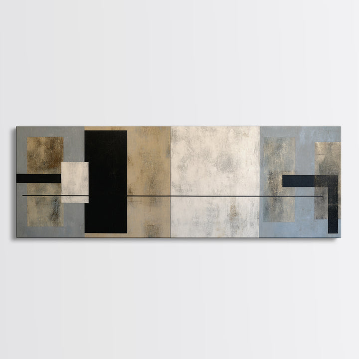 Modern Geometric Composition Canvas Print, Hotel Art, Art Prints, Hotel Decor, Boutique, Modern Wall Art, Wall Sculpture, HOT-3x1-95
