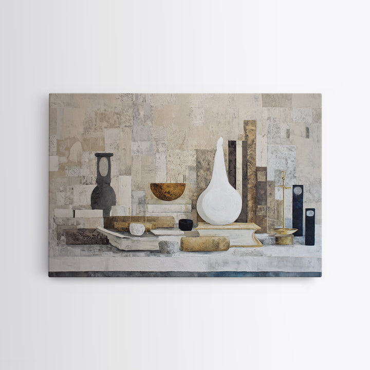Elegant Pear Still Life on Linen Canvas Print, Hotel Art, Wall Sculpture, Hotel Decor, Abstract Art, Boutique, Modern Decor, HOT-3x2-1