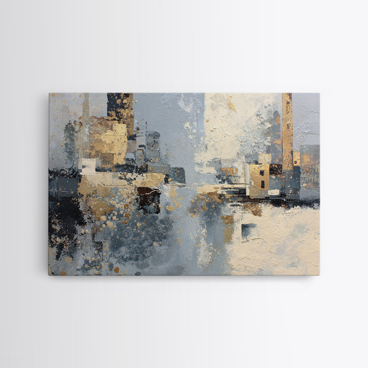 City Map Abstract Lines Without Readable Labels Framed Canvas Print, Hotel Art, Wall Sculpture, Hotel Decor, Abstract Art, HOT-3x2-28