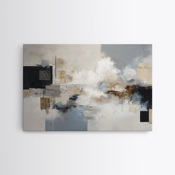 Large Cloudscape with Subtle Drama Framed Canvas Print, Hotel Art, Gallery Decor, Hotel Decor, Fine Art, Boutique, Wall Art, HOT-3x2-45