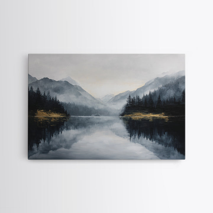 Luxury Monochrome Landscape Framed Canvas Print, Hotel Art, City Wall Art, Hotel Decor, Fine Art, Boutique, Minimalist Decor, HOT-3x2-82