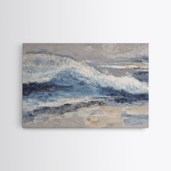Soft Abstract Wave Forms Framed Canvas Print, Hotel Art, Minimalist Wall Art, Hotel Decor, Abstract Art, Boutique, HOT-3x2-86
