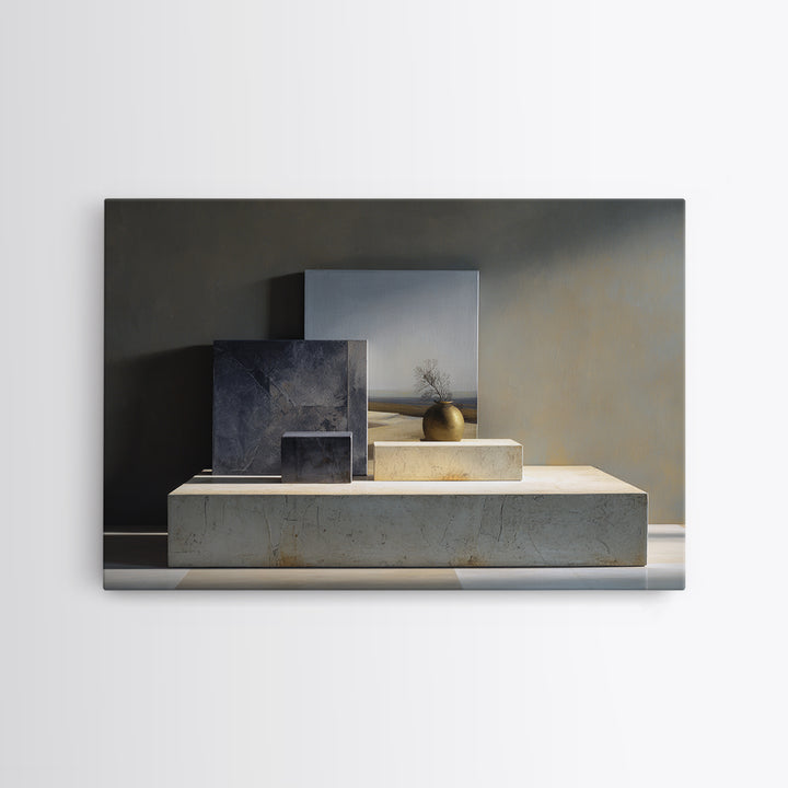 Minimal Sculpture Shapes Canvas Print, Hotel Art, Art, Hotel Decor, Fine Art, Boutique, Printable Art, Living Room Decor, HOT-3x2-88