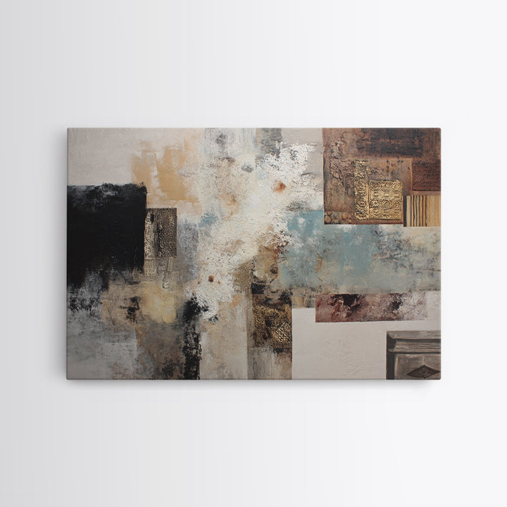 Gold Accented Abstract for Upscale Lobby Canvas Print, Hotel Art, Boho Decor, Hotel Decor, Fine Art, Boutique, Painting, HOT-3x2-89