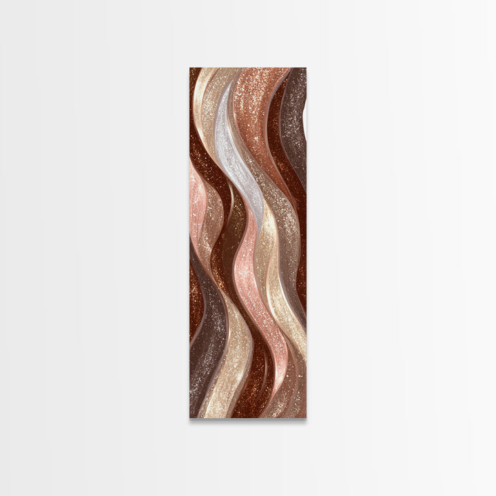Abstract Hair Strands Forming Elegant Waves Canvas Print, Hair Salon Art, Printable Wall Art, Living Room Decor, Style, HSA-1x3-39