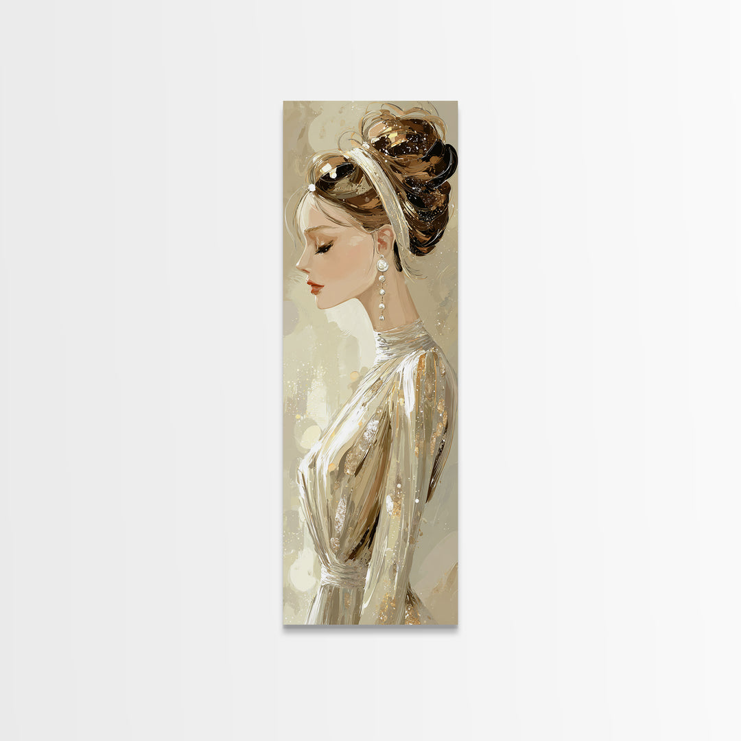 Braided Hairstyle Study Canvas Print, Hair Salon Art, Salon Sign, Living Room Decor, Fine Art, Style, Luxury Decor, HSA-1x3-95