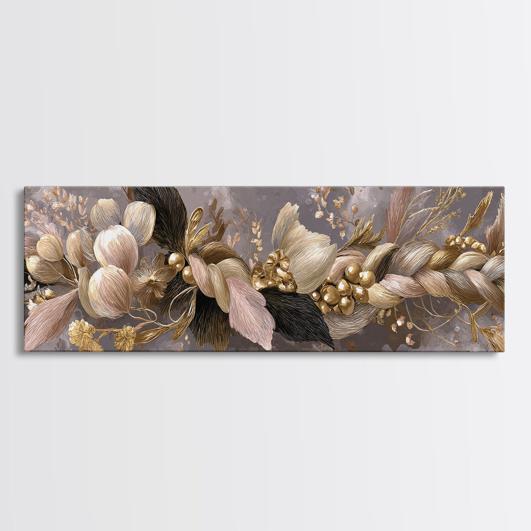 Braided Hairstyle Study Framed Canvas Print, Hair Salon Art, Boho Decor, Living Room Decor, Fine Art, Style, Art Print, HSA-3x1-27
