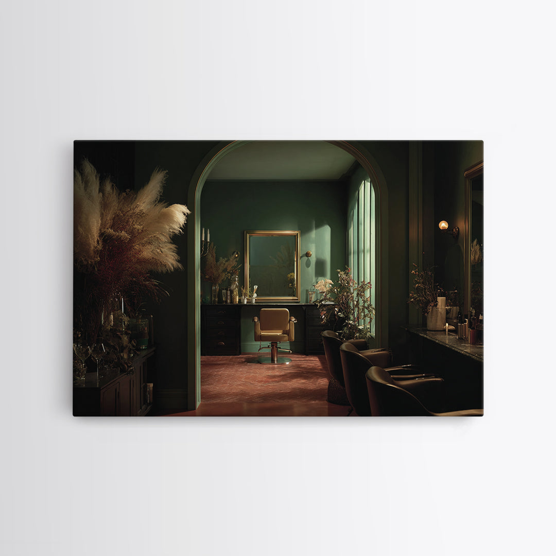 Copper Hair Silhouette Canvas Print, Hair Salon Art, Minimalist Wall Art, Living Room Decor, Fine Art, Style, Hair Stylist, HSA-3x2-38