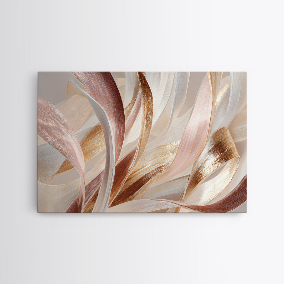 Hair Strands Turning into Abstract Ribbons Canvas Print, Hair Salon Art, Hairstylist, Living Room Decor, Fine Art, Style, HSA-3x2-73