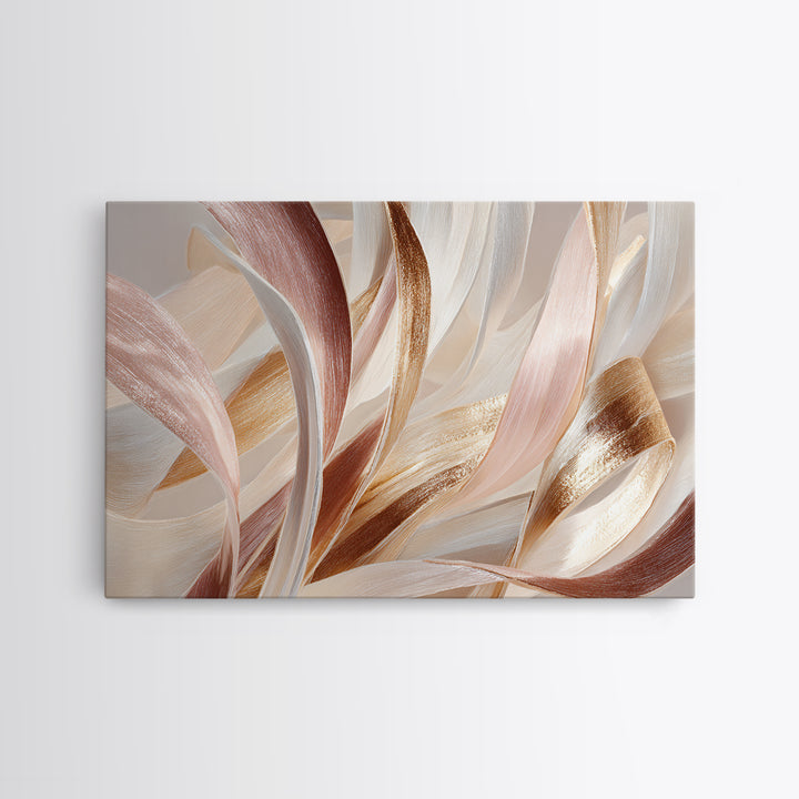 Hair Strands Turning into Abstract Ribbons Canvas Print, Hair Salon Art, Hairstylist, Living Room Decor, Fine Art, Style, HSA-3x2-73