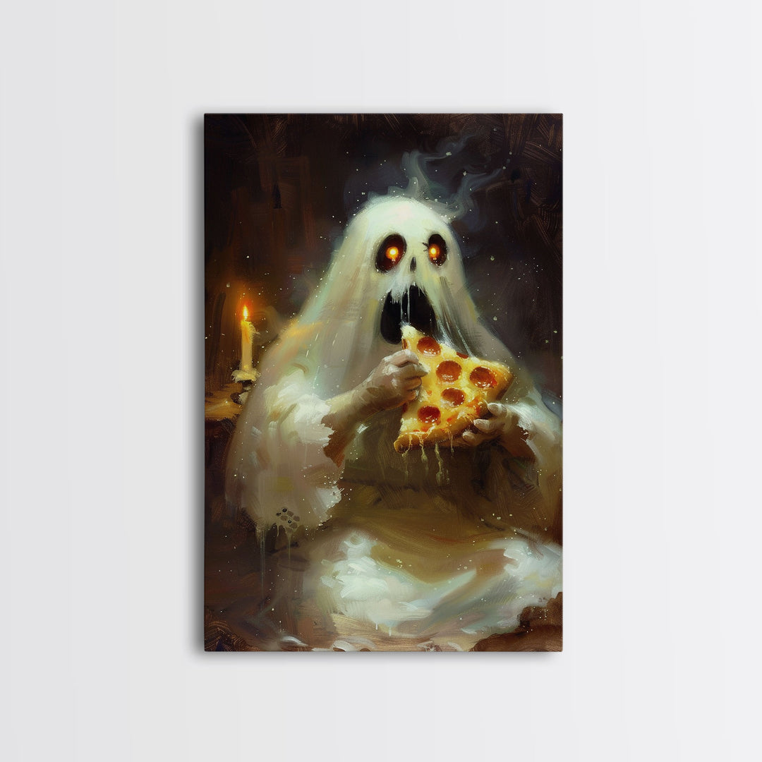 Halloween Skeleton Violinist Framed Canvas Print, Quirky Spooky Decor, Living Room Art, Fun Halloween Wall Art, Home Decor Vintage Style Art