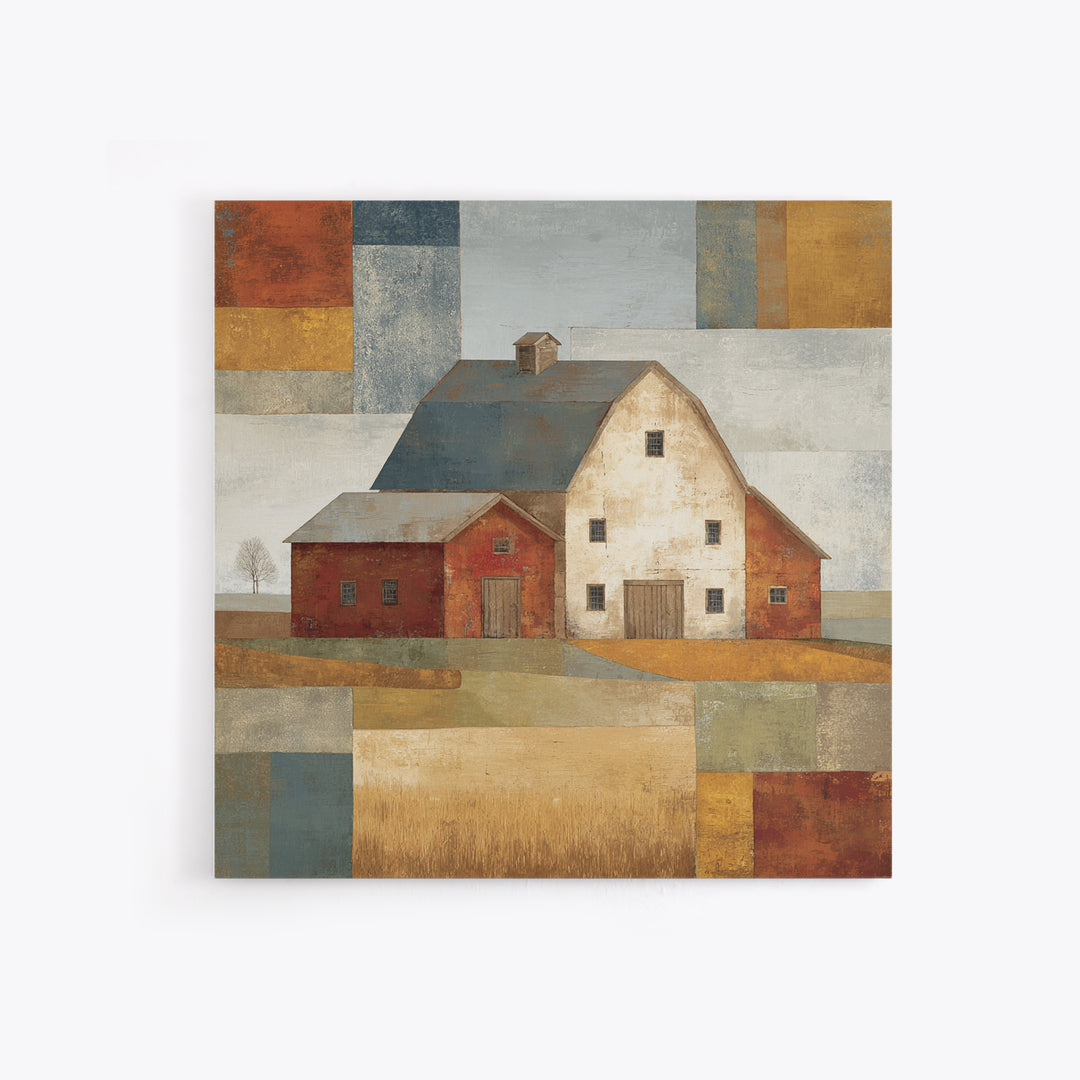 Country Lane with Flickering Sunlight Framed Canvas Print, Impressionist Art, Colorful Wall Art, Living Room Decor, Impression, IMP-1x1-70
