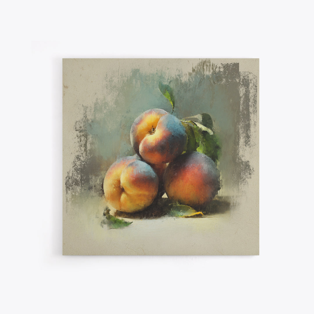 Still Life of Peaches Framed Canvas Print, Impressionist Art, Flower Print, Living Room Decor, Fine Art, Impression, IMP-1x1-71