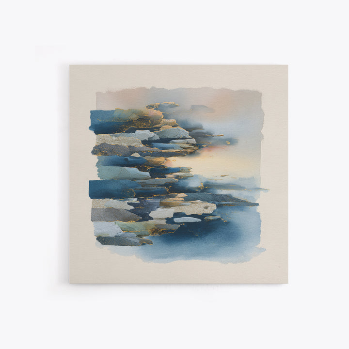 Soft Seaside Cliffs Canvas Print, Impressionist Art, Wall Decor, Living Room Decor, Fine Art, Impression, Horizontal Wall Art, IMP-1x1-77