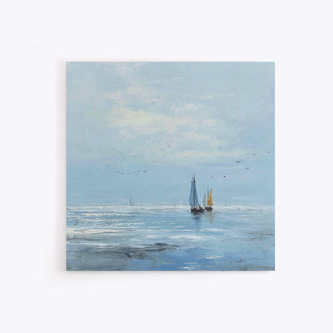 Coastal Beach Figures Canvas Print, Impressionist Art, Room Decor, Living Room Decor, Oil Painting, Impression, Large Wall Art, IMP-1x1-91