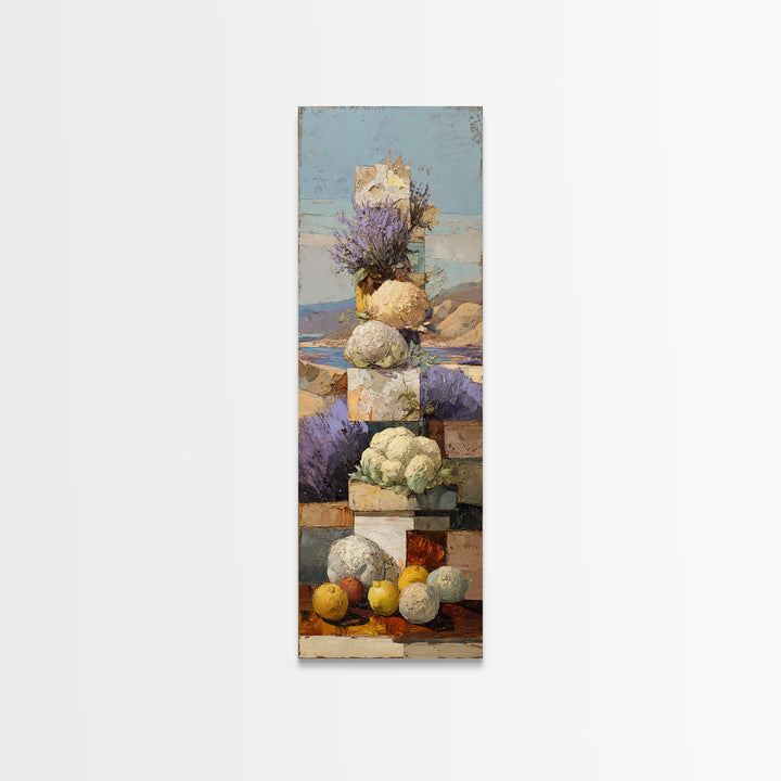 Sunset over Lavender Field Canvas Print, Impressionist Art, Flower Print, Living Room Decor, Fine Art, Impression, IMP-1x3-2