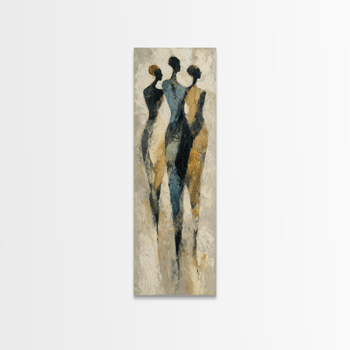 Dancers Suggested by Soft Moving Brushwork Canvas Print, Impressionist Art, Original Art, Living Room Decor, Impression, IMP-1x3-3