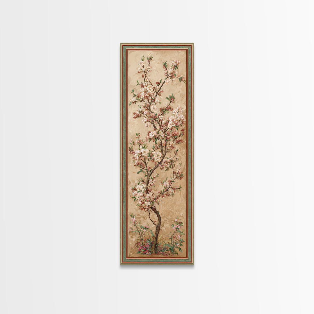 Spring Orchard with Blossoming Trees Canvas Print, Impressionist Art, Neutral Decor, Living Room Decor, Fine Art, Impression, IMP-1x3-42