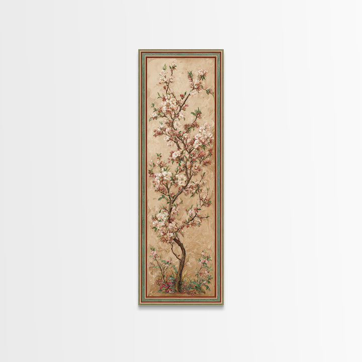 Spring Orchard with Blossoming Trees Canvas Print, Impressionist Art, Neutral Decor, Living Room Decor, Fine Art, Impression, IMP-1x3-42