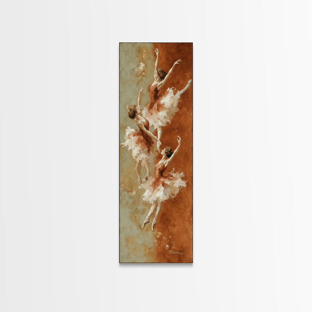 Dancers Suggested by Soft Moving Brushwork Canvas Print, Impressionist Art, Landscape Art, Living Room Decor, Abstract Art, IMP-1x3-51
