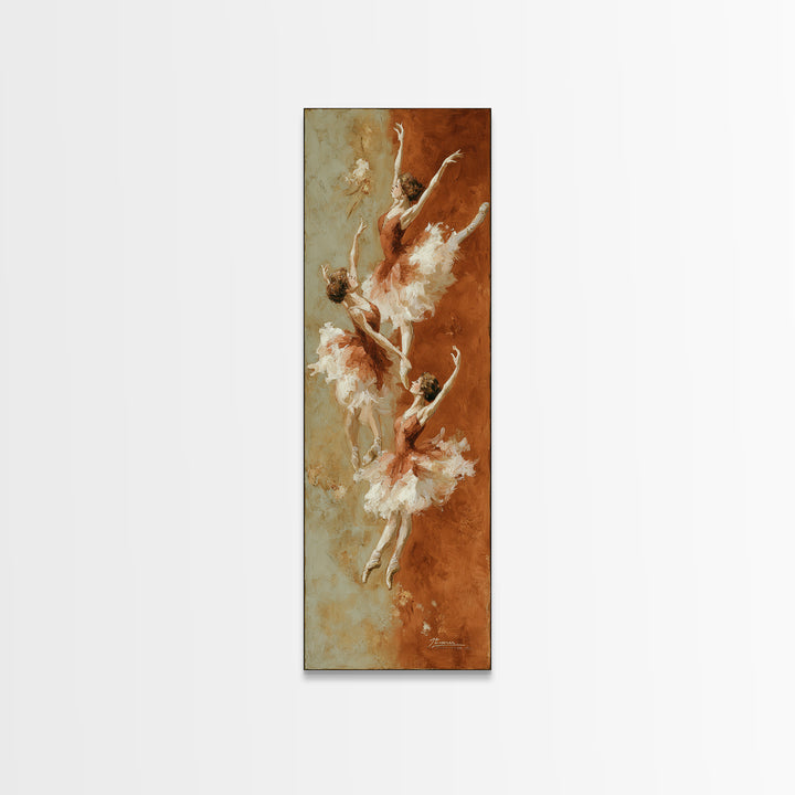 Dancers Suggested by Soft Moving Brushwork Canvas Print, Impressionist Art, Landscape Art, Living Room Decor, Abstract Art, IMP-1x3-51