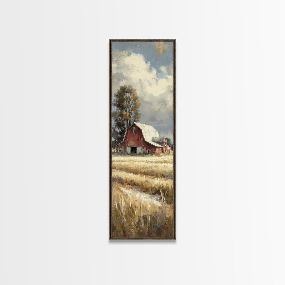 Country Lane with Flickering Sunlight Canvas Print, Impressionist Art, Floral Print, Living Room Decor, Impression, IMP-1x3-58