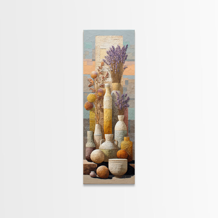 Sunset over Lavender Field Framed Canvas Print, Impressionist Art, Fine Art Print, Living Room Decor, Fine Art, Impression, IMP-1x3-74