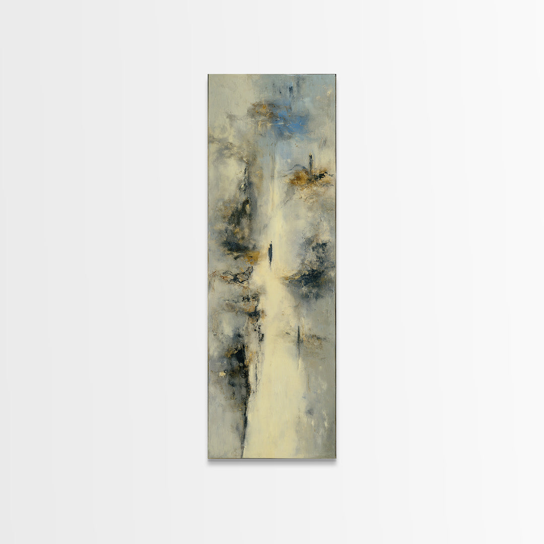 Dancers Suggested by Soft Moving Brushwork Canvas Print, Impressionist Art, Neutral Decor, Living Room Decor, Impression, IMP-1x3-75