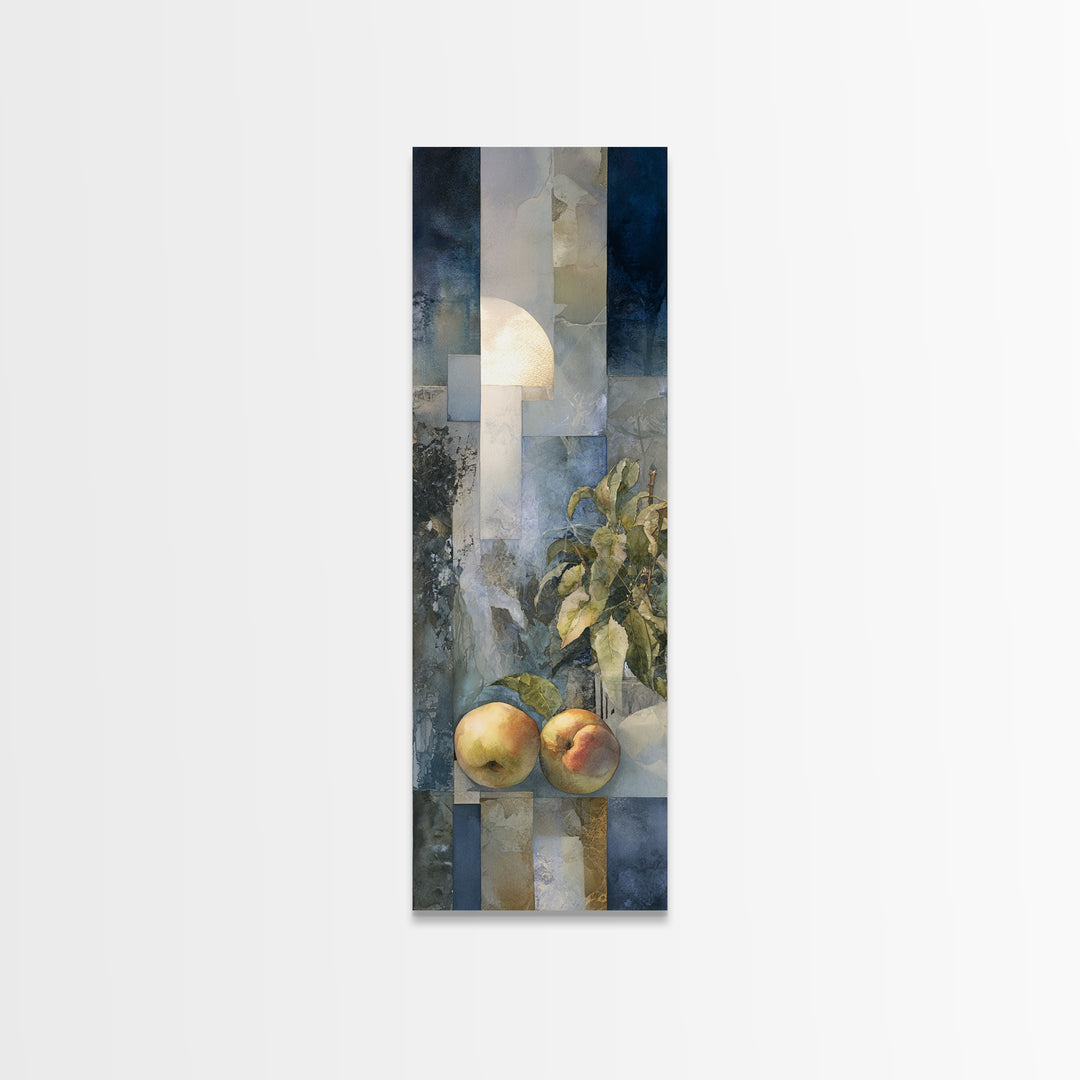 Still Life of Peaches Framed Canvas Print, Impressionist Art, Flower Print, Living Room Decor, Fine Art, Impression, IMP-1x3-83