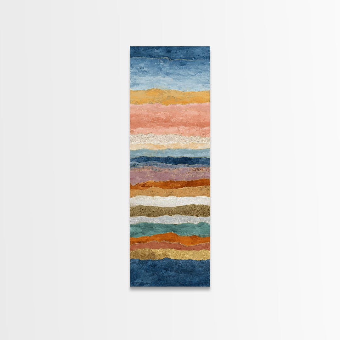 Sunset over Lavender Field Canvas Print, Impressionist Art, Textured Painting, Living Room Decor, Fine Art, Impression, IMP-1x3-98