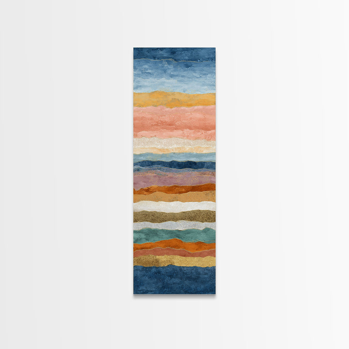 Sunset over Lavender Field Canvas Print, Impressionist Art, Textured Painting, Living Room Decor, Fine Art, Impression, IMP-1x3-98