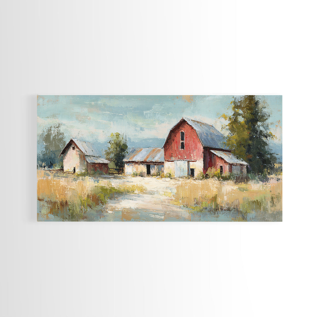 Country Lane with Flickering Sunlight Framed Canvas Print, Impressionist Art, Room Decor, Living Room Decor, Impression, IMP-2x1-18