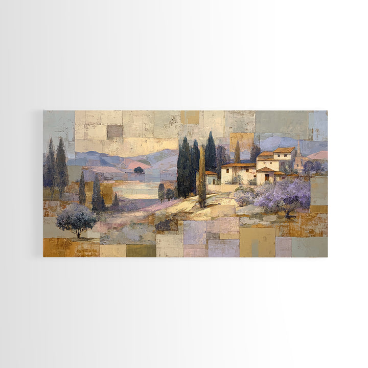 Sunset over Lavender Field Canvas Print, Impressionist Art, Printable Wall Art, Living Room Decor, Fine Art, Impression, IMP-2x1-58