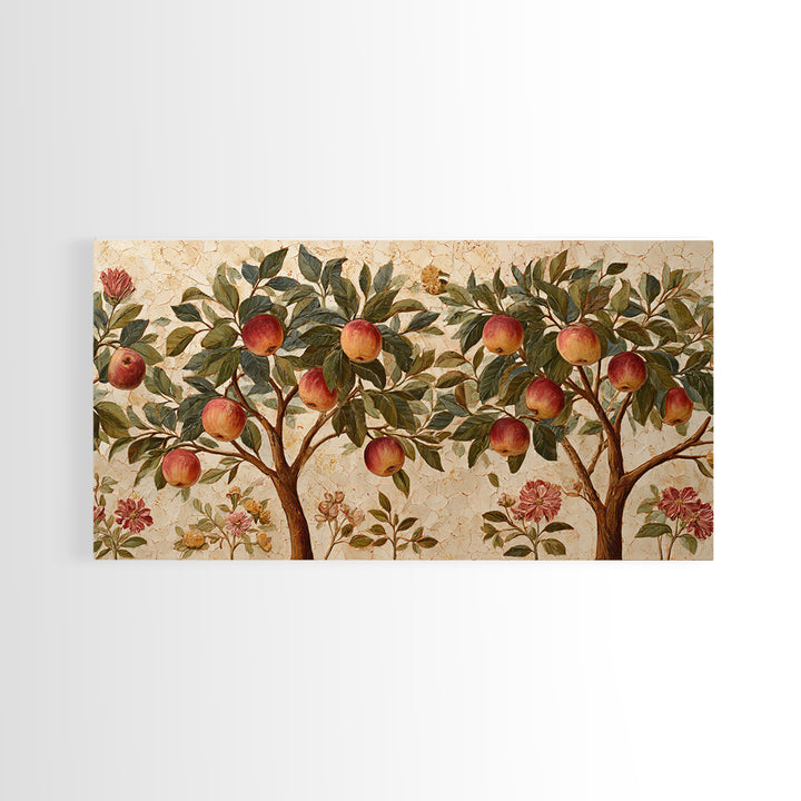 Apple Tree in Summer Orchard Framed Canvas Print, Impressionist Art, Modern Wall Art, Living Room Decor, Fine Art, Impression, IMP-2x1-85
