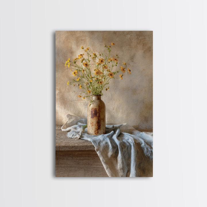 Country Lane with Flickering Sunlight Framed Canvas Print, Impressionist Art, Minimalist Decor, Living Room Decor, Impression, IMP-2x3-30