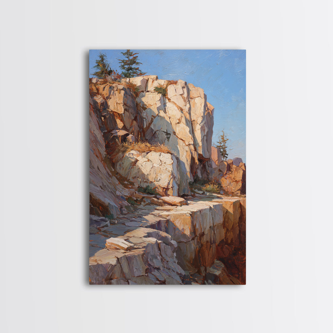 Soft Seaside Cliffs Canvas Print, Impressionist Art, Modern Wall Art, Living Room Decor, Fine Art, Impression, Living Room Art, IMP-2x3-61