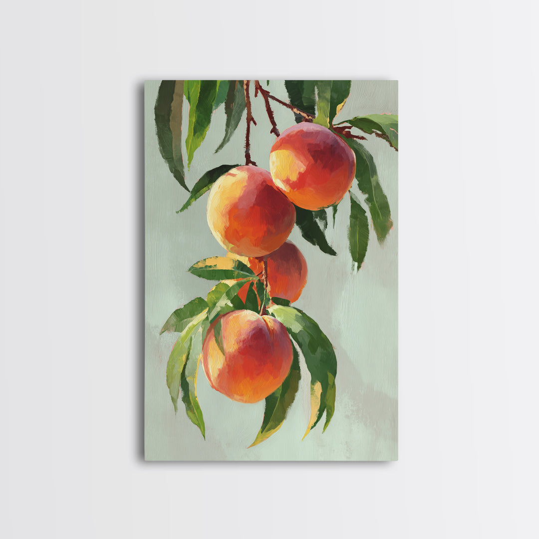 Still Life of Peaches Canvas Print, Impressionist Art, Fine Art Print, Living Room Decor, Fine Art, Impression, Painting, IMP-2x3-7