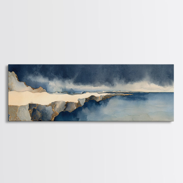 Soft Seaside Cliffs Canvas Print, Impressionist Art, Landscape Wall Art, Living Room Decor, Fine Art, Impression, Luxury Decor, IMP-3x1-21