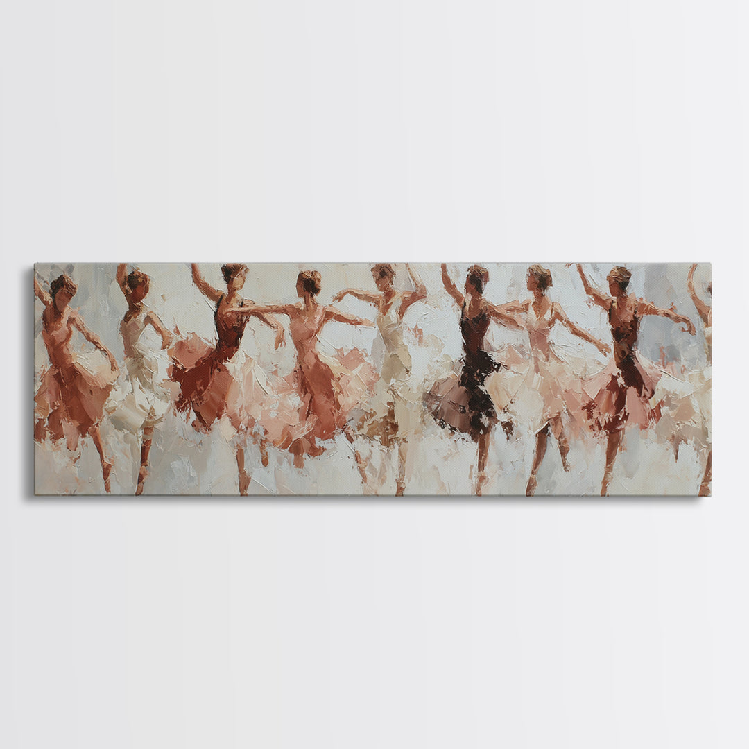 Dancers Suggested by Soft Moving Brushwork Canvas Print, Impressionist Art, Statement Artwork, Living Room Decor, Impression, IMP-3x1-7