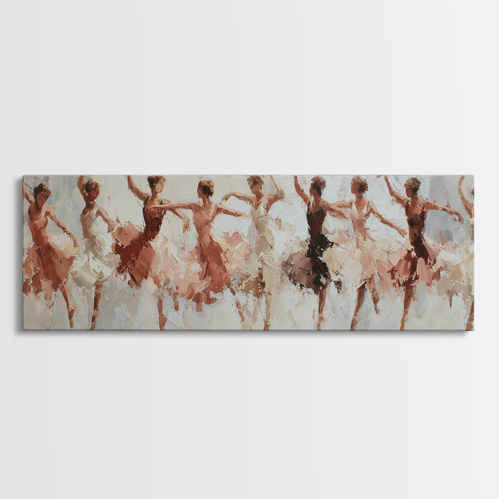 Dancers Suggested by Soft Moving Brushwork Canvas Print, Impressionist Art, Statement Artwork, Living Room Decor, Impression, IMP-3x1-7