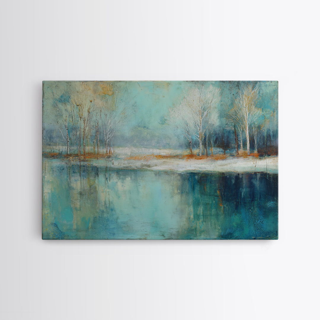 Apple Tree in Summer Orchard Framed Canvas Print, Impressionist Art, Gallery Decor, Living Room Decor, Fine Art, Impression, IMP-3x2-45