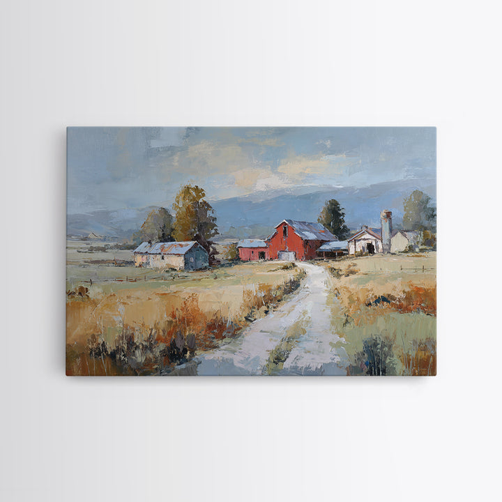 Country Lane with Flickering Sunlight Canvas Print, Impressionist Art, Floral Wall Art, Living Room Decor, Impression, IMP-3x2-50
