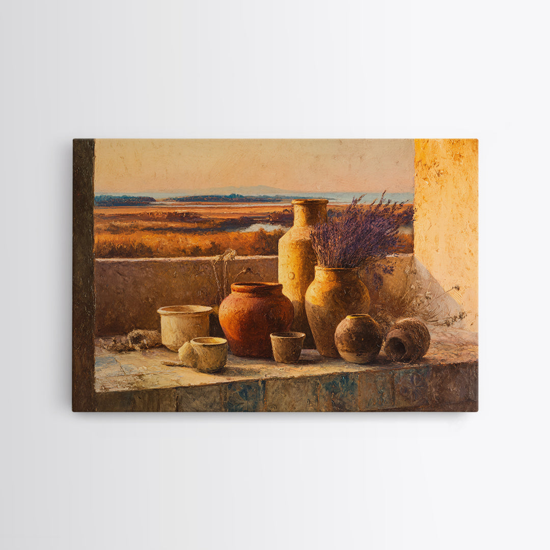 Sunset over Lavender Field Canvas Print, Impressionist Art, Coastal Wall Art, Living Room Decor, Fine Art, Impression, IMP-3x2-66