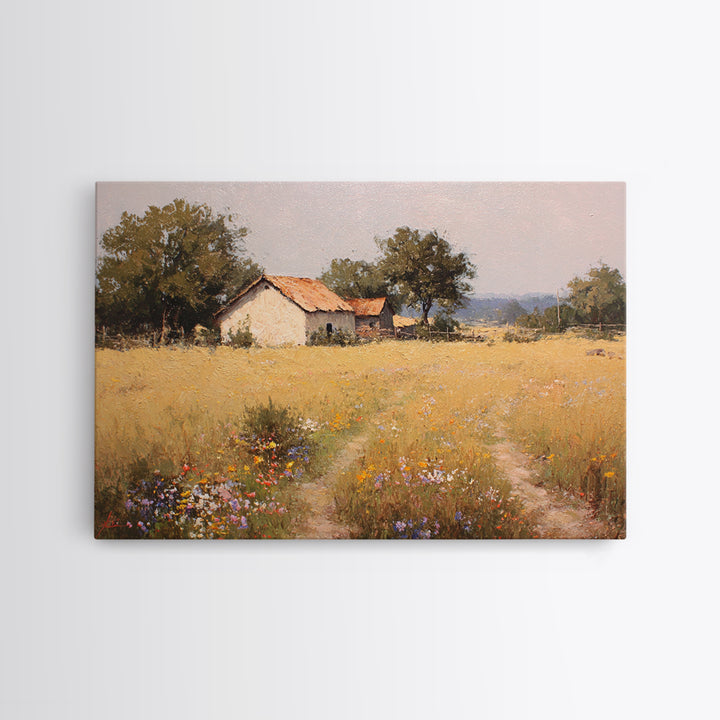 Country Lane with Flickering Sunlight Canvas Print, Impressionist Art, Floral Wall Art, Living Room Decor, Impression, IMP-3x2-74