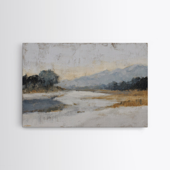 Dancers Suggested by Soft Moving Brushwork Canvas Print, Impressionist Art, Horizontal Wall Art, Living Room Decor, Impression, IMP-3x2-91