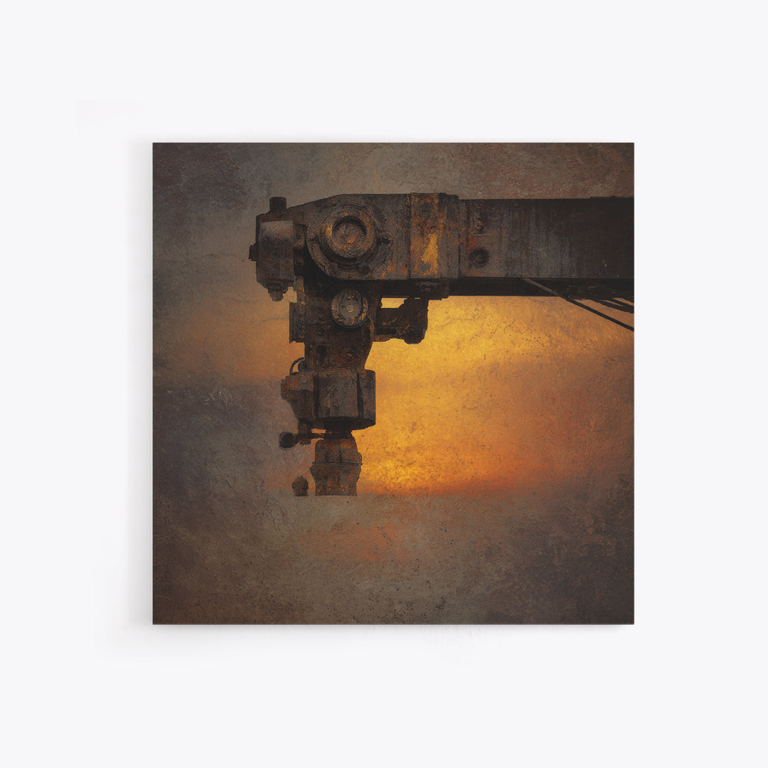 Warehouse Crane Silhouette Canvas Print, Industrial Art, Modern Art, Living Room Decor, Fine Art, Foundry, Modern Decor, IND-1x1-31